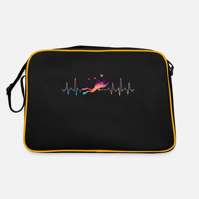 Tauchen Herzschlag Retro Tasche