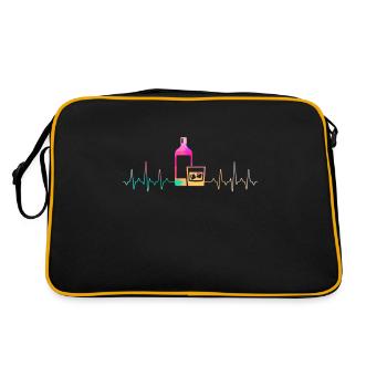 Whisky Heartbeat - Retro Bag - black/gold - Back