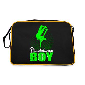 Breakdance Junge Breakdancing Kinder - Retro Tasche - Schwarz/Gold - Hinten