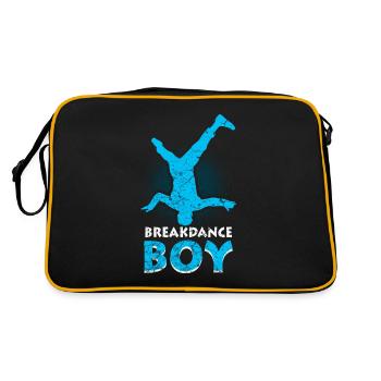 Breakdance Junge Tänzer Breakdancing - Retro Tasche - Schwarz/Gold - Hinten
