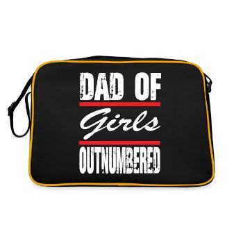 Father's Day Daddy of Girls #Outnumbered - Retro Bag - black/gold - Back
