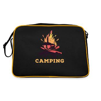 Camping Camping Campsite Camping - Retro Bag - black/gold - Back