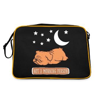 Bulldog dog sleep shirt pajamas pajamas - Retro Bag - black/gold - Back
