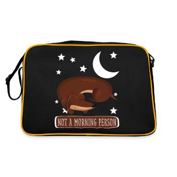 Dachshund sleep shirt pajamas - Retro Bag - black/gold - Back