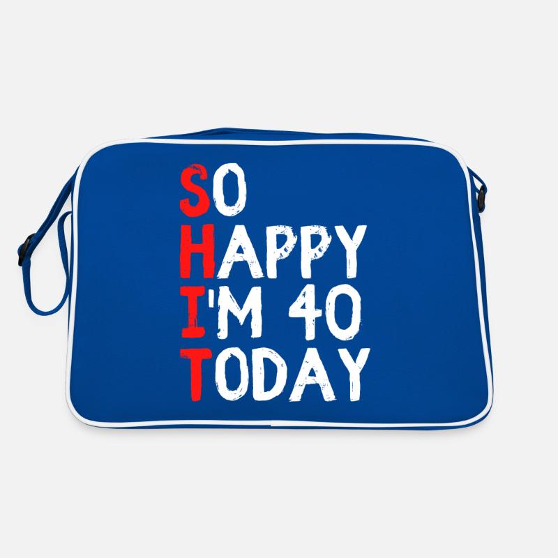 40 ans 40e anniversaire cadeau drôle Sac Retro