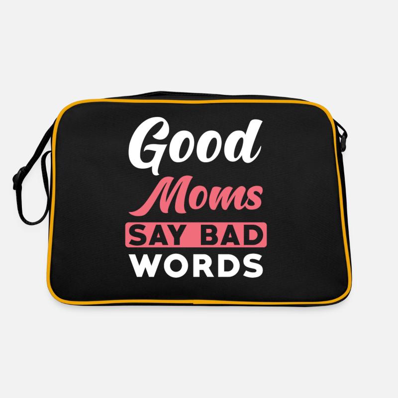 Mama Saying Good Moms say Bad Words Retro Bag