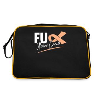 Fuck utérus cancer guerrière femme USA cadeau - Sac Retro - noir/or - Dos