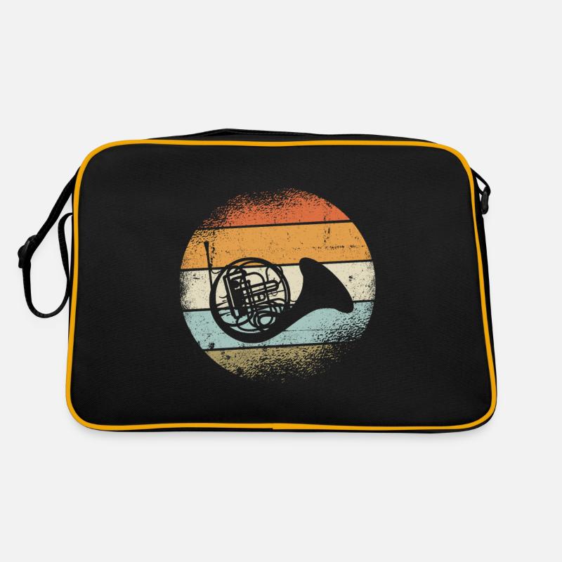Horn - Retro Tasche - Schwarz/Gold