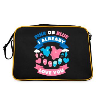 Gender Revealing Party Ideas Gender Revealer Cute - Retro Bag - black/gold - Back