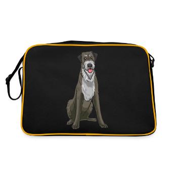 Chien-loup irlandais - Sac Retro - noir/or - Dos