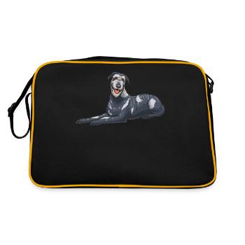 Chien-loup irlandais - Sac Retro - noir/or - Dos
