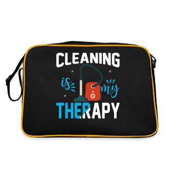 Funny cleaning lady Cleaner Housewife Cleaning - Retro Bag - black/gold - Back