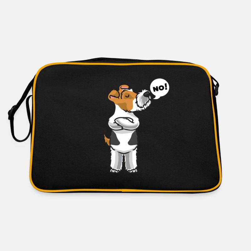 Stubborn Fox Terrier Dog Funny Wirehair Retro Bag