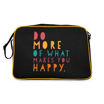 Do more of what makes you happy - Retro Bag - black/gold - Back