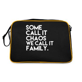 La famille sort le chaos - Sac Retro - noir/or - Dos