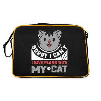 Cat Rental Cat Domestic Cat - Retro Bag - black/gold - Back