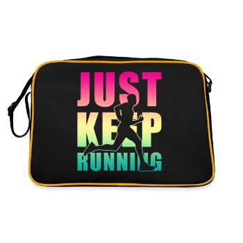 Jogging Jogger Gift - Retro Bag - black/gold - Back