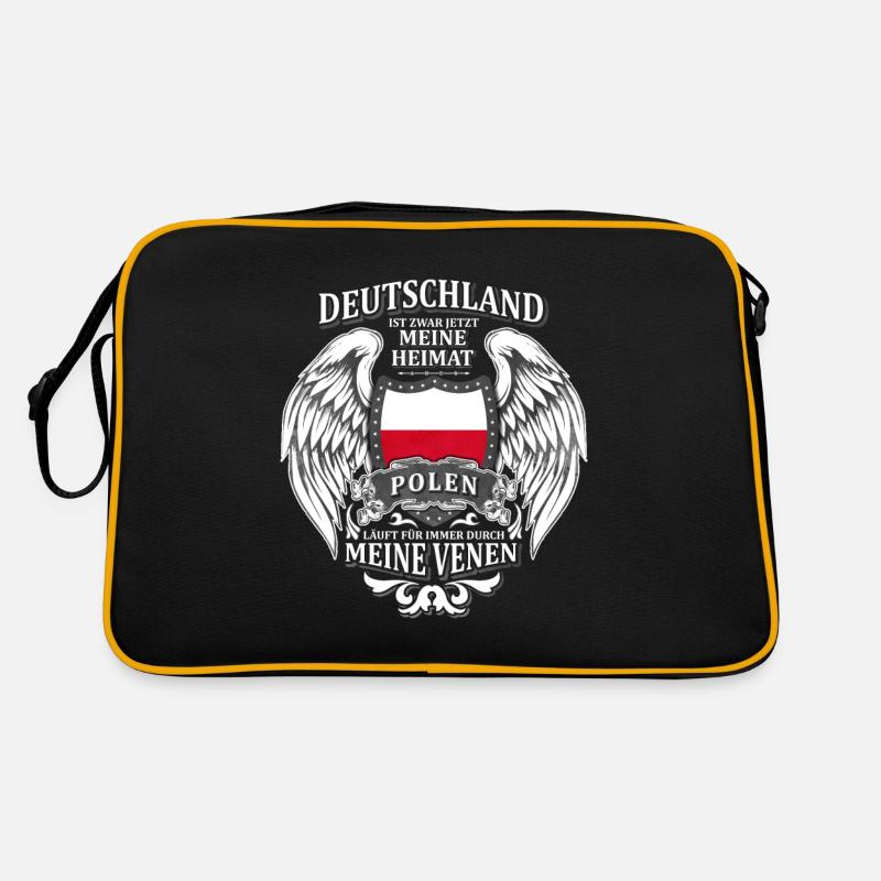 Polen - Retro Tasche - Schwarz/Gold