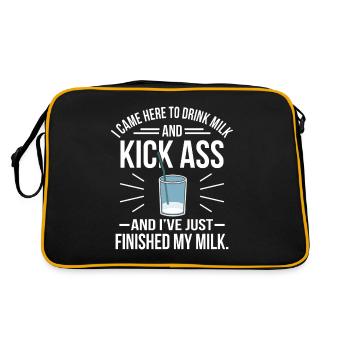 Milch - Retro Tasche - Schwarz/Gold - Hinten