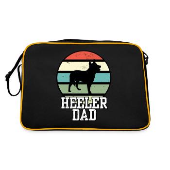 Australian Cattle Dog Dad I Retro Blue Heeler Dad - Sac Retro - noir/or - Dos