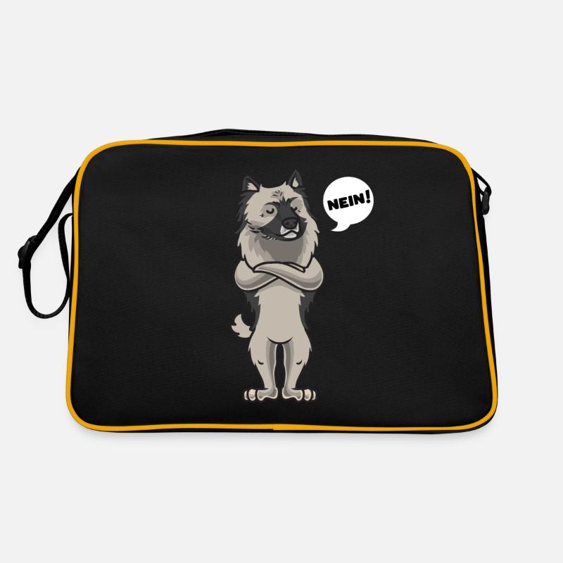 Sturer Wolfsspitz Keeshond Retro Tasche
