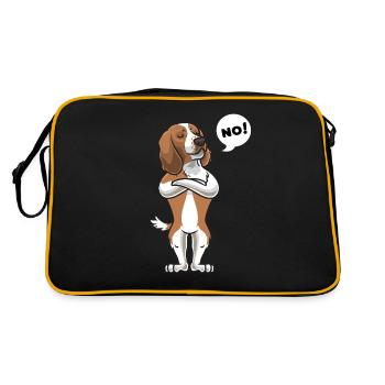 Sturer Welsh Springer Spaniel Chien - Sac Retro - noir/or - Dos