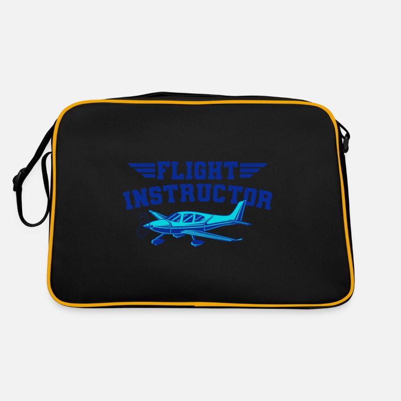 Flight Instructor Fluglehrer Pilotenausbilder Retro Tasche