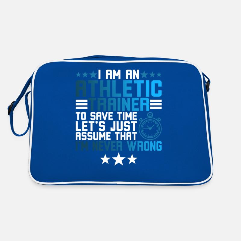 Ich bin ein Atheletiktrainer Retro Tasche