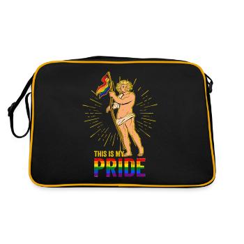 Proud Gay Man Flag Gay - Retro Bag - black/gold - Back