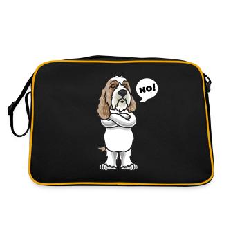 Sturer Petit Basset Griffon Vendéen chien - Sac Retro - noir/or - Dos