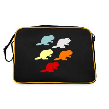 Biber - Sac Retro - noir/or - Dos