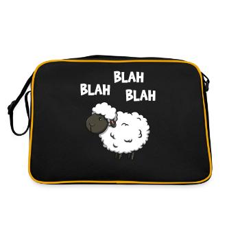 Blah Blah Blah - Retro Tasche - Schwarz/Gold - Hinten