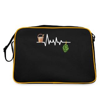 Sauna Sauna-Maître Cadeau Saunage - Sac Retro - noir/or - Dos