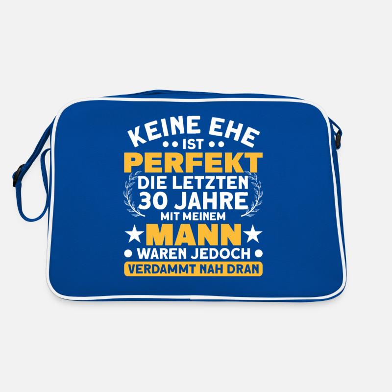 Perlenhochzeit 30. Hochzeitstag Ehepaar Retro Tasche