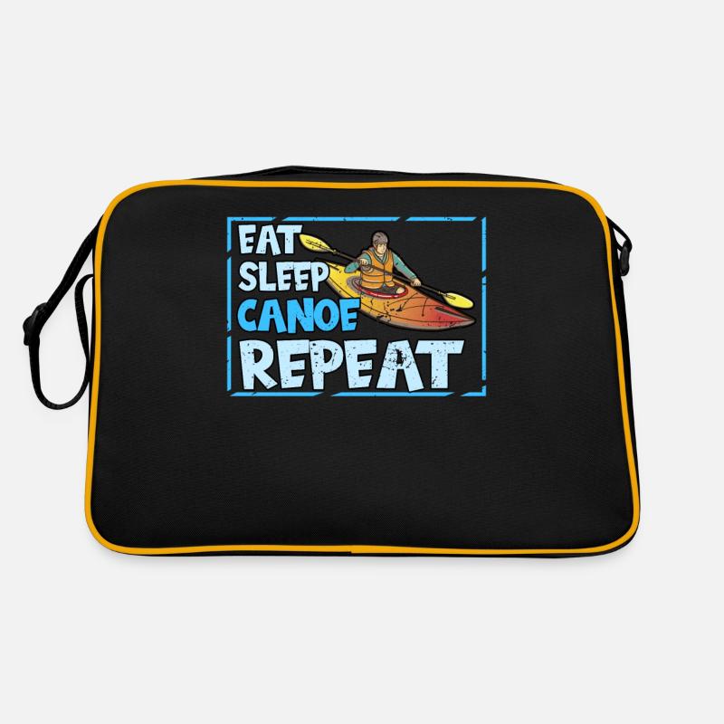 Kayak Canoe Paddling Sport Water River Gift Retro Bag