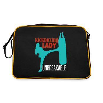 Kickboxing Lady Muay Thai Combat Entraînement Sports de combat - Sac Retro - noir/or - Dos