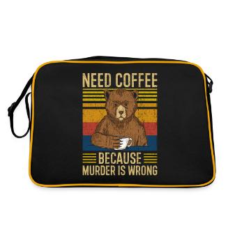 Coffee saying funny - Retro Bag - black/gold - Back