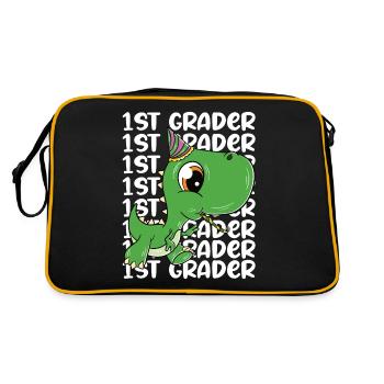 Enfant de l’école T-Rex Dino Jeune Scolarisation - Sac Retro - noir/or - Dos