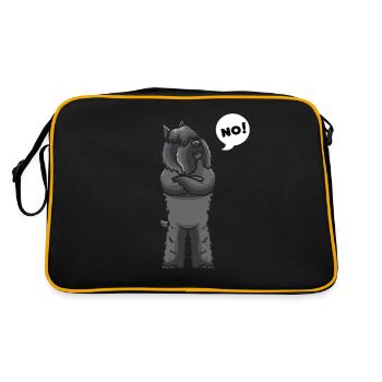 Bouvier des Flandres Chien flédrier - Sac Retro - noir/or - Dos