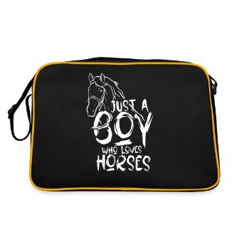 Seulement Un Garçon Le Cheval Aime La Cavalière - Sac Retro - noir/or - Dos