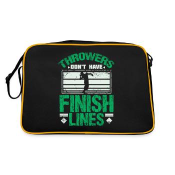 Shot put finish line - Retro Bag - black/gold - Back