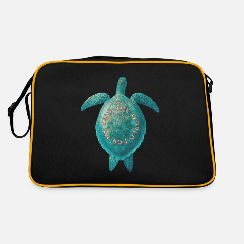 Turtle Climate Human Rights Environment Retro Bag