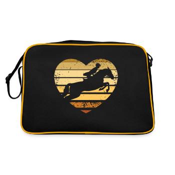 L’équitation de l’équitation coeur - Sac Retro - noir/or - Dos