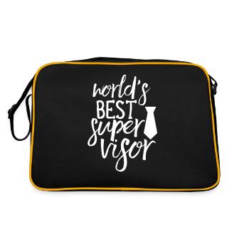 World's Best Supervisor Profession Supervisor Supervisor - Retro Bag - black/gold - Back