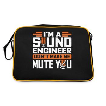 Tontechniker Sound Audio Engineer - Retro Bag - black/gold - Back