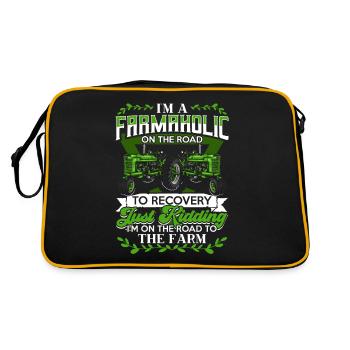 agriculteur agriculteur cadeau sort tracteur fan - Sac Retro - noir/or - Dos