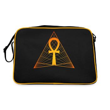 Croix égyptienne Ankh symbole de vie et d’immortalité - Sac Retro - noir/or - Dos