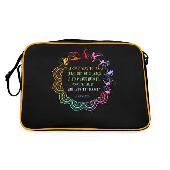 Embrace Chaos Alan Watts Inspirational Quote - Retro Bag - black/gold - Back