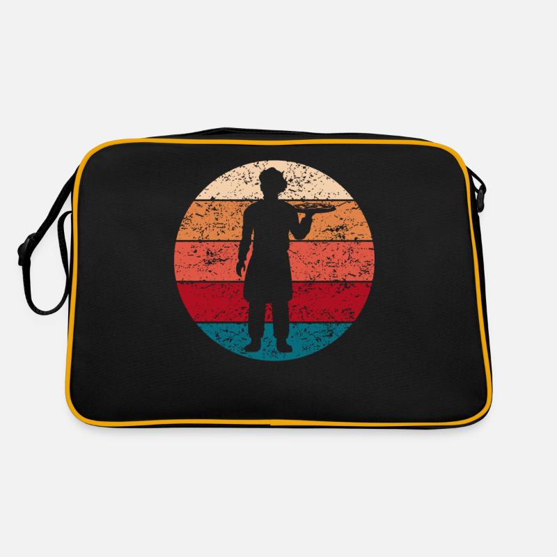 Pizzabäcker Pizzeria Koch Retro Vintage Geschenk Retro Tasche