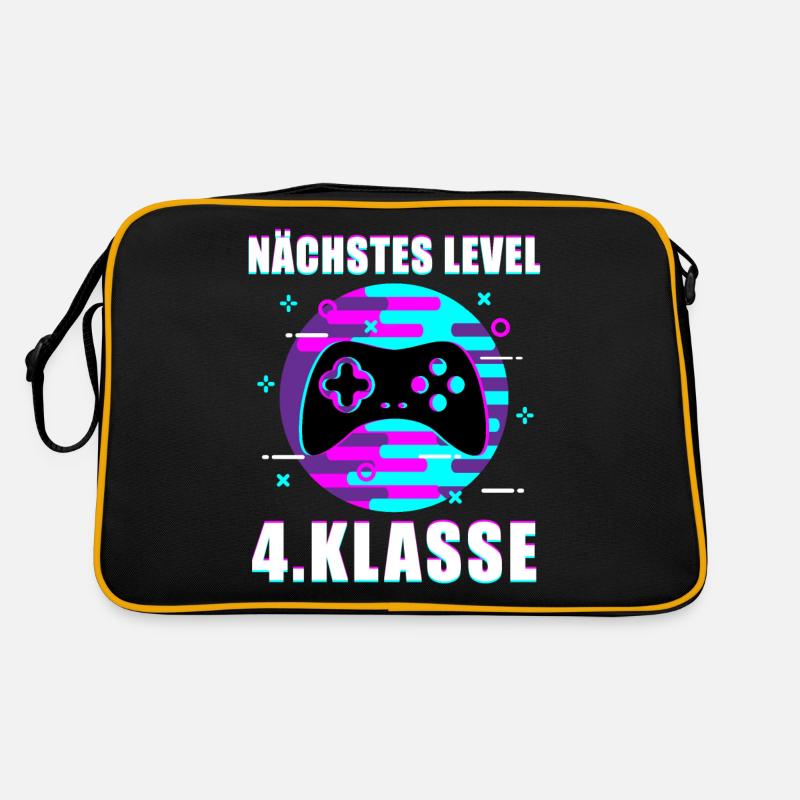 4. Klasse Gamer Zocker Spruch Schulbeginn Geschenk Retro Tasche